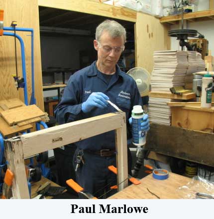 Paul Marlowe applying epoxy consolidant